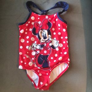 2T Minnie Mouse one piece swimsuit!